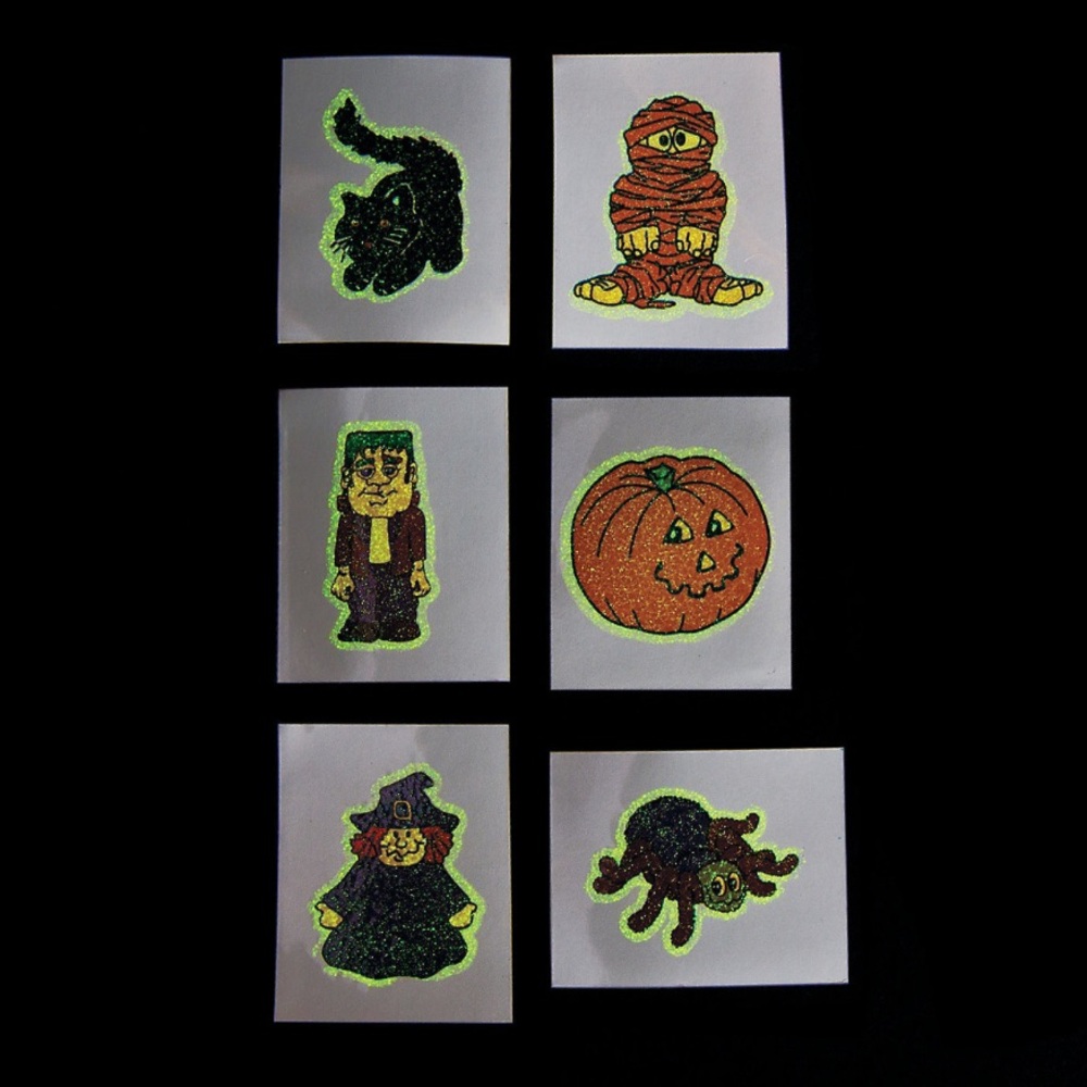 Halloween Glow in the Dark Tattoos 36 Pack